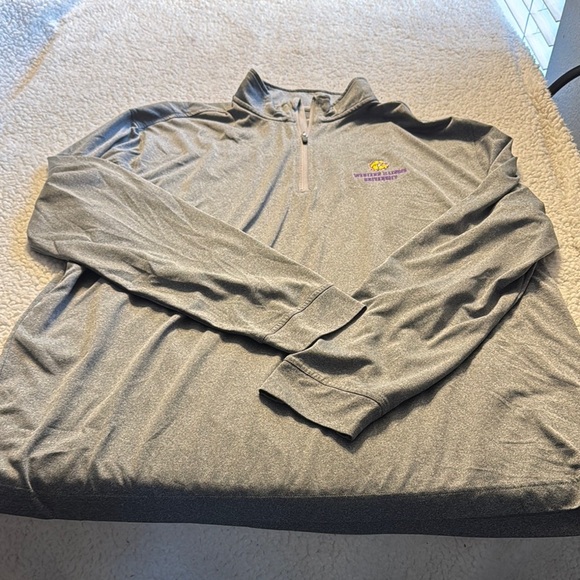 Vansport Gray Western Illinois University Quarter-Zip Pullover - Picture 1 of 4